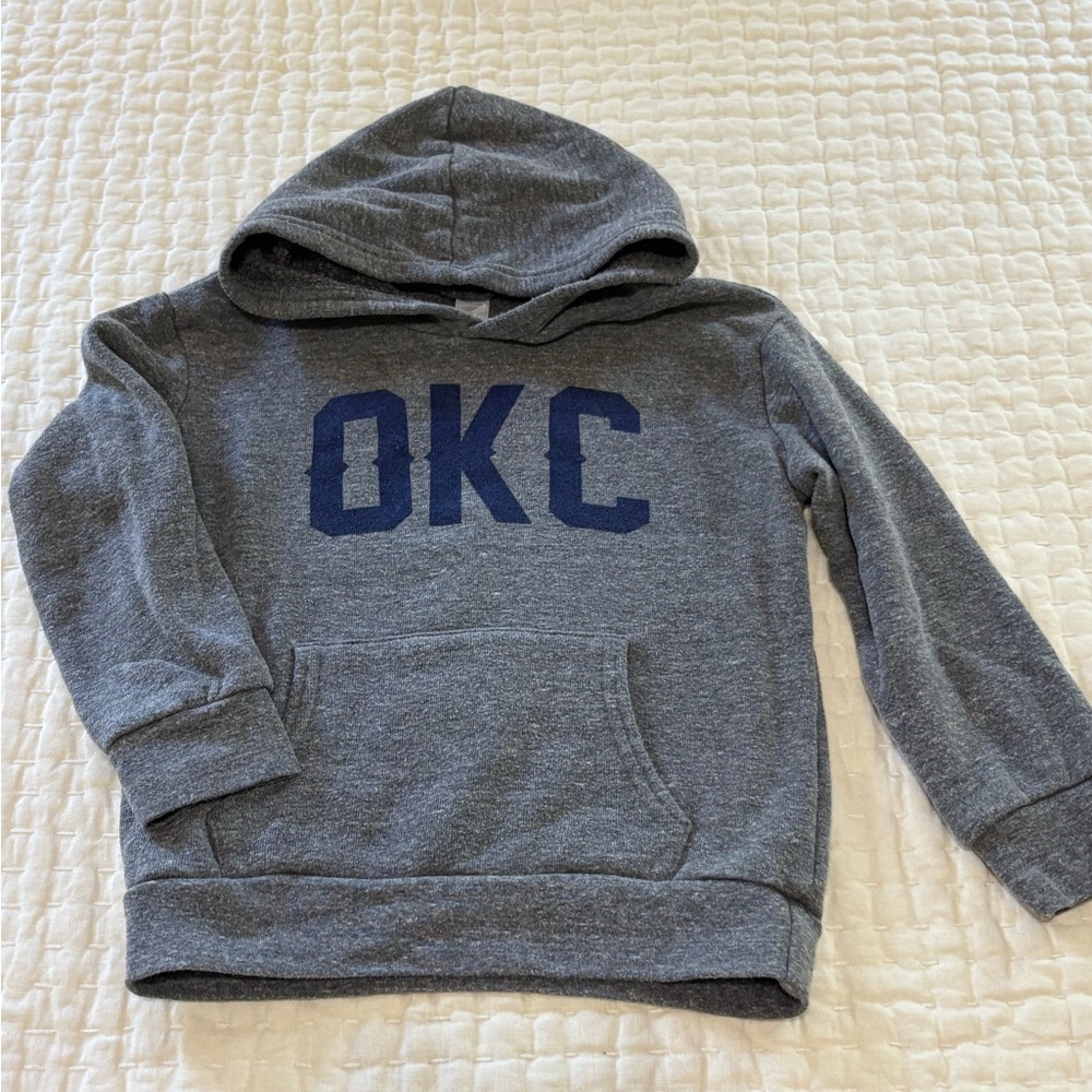 Kids Gray Hoodie with OKC Print